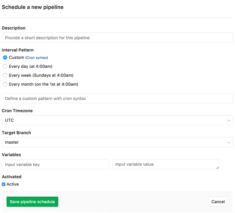 Schedules · Pipelines · Project · User · Help · GitLab